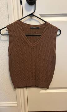 Brown  Sweater Vest