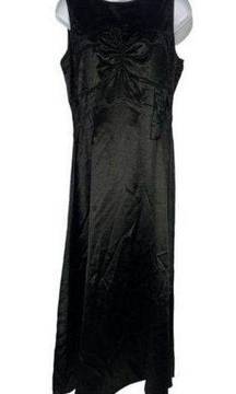 Walter Baker Women's Shimmery Black Midi Crew Neck Sleeveless Dress Size 4