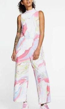 Nike Sportswear Pastel Marble Wide Leg Sleeveless Jumpsuit S