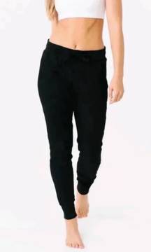 Black Ribbed Joggers, XS