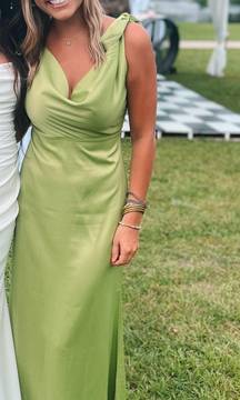 Green Silk Dress