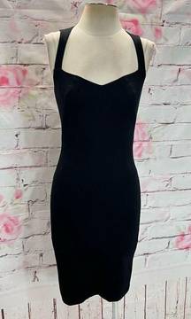 L'Agence Women's Emma Little Cut Out Back Black Bodycon Party Dress Size XS