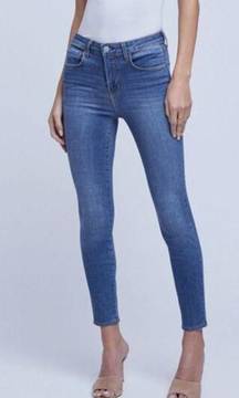 L’Agence Margot High Rise Skinny Jeans Medium Wash Women’s Size 25 New With Tags