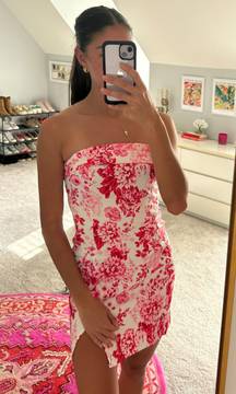 Pink Strapless Dress