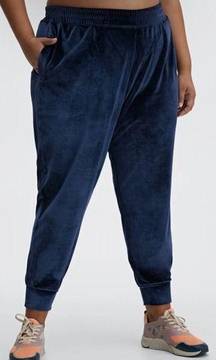 Fabletics LUXE Daria Velour Jogger- Deep Navy