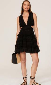 ROCOCO SAND Black Lace Tessa Dress