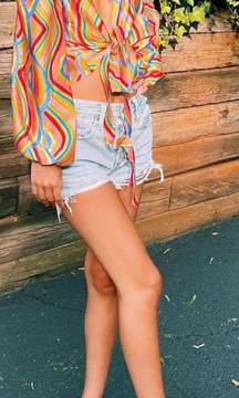 Rainbow Wrap Top