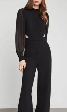 BCBGMAXAZRIA's Cut Out Jumpsuit in Black, Size Snall, wide-leg jumpsuit