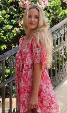 Pink Floral Dress