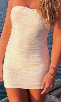 White Strapless Dress