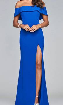 Fabian a Blue Off The Shoulder Prom Dress