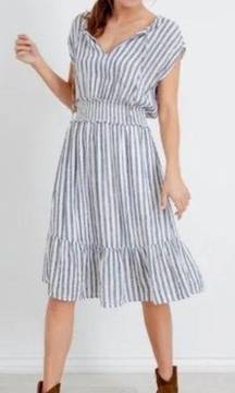 rails ashlyn rip striped blue mini dress