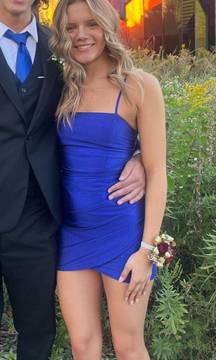 Blue Dillards Hoco Dress