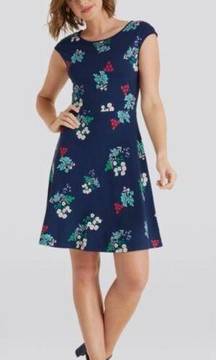 Draper James navy floral fit & flare dress