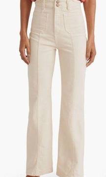 Marine Layer Archive Flare Jeans in Ecru White Size 4 NWT