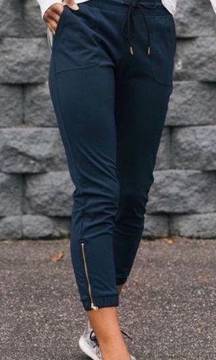 Active Navy Blue Everywhere Zipper Joggers