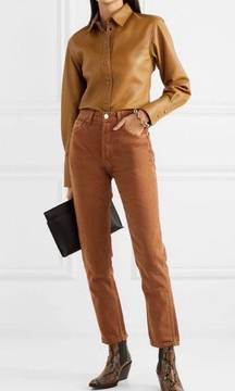 Re/Done Ultra High-Rise Stovepipe Jeans in Terracotta, Size 29 New w/Tag