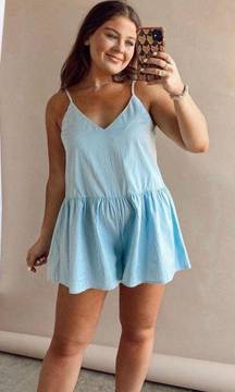 Baby Blue Ruffle Romper 