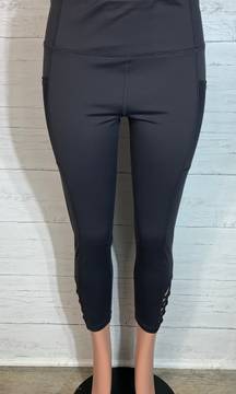 charcoal leggings criss cross ankle size XL