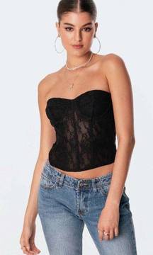 Black Lace Corset Top