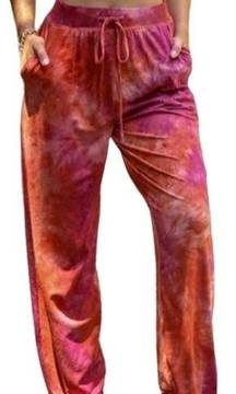 Rusty‎ tie dye print tide elastic waist comfy joggers size 1X