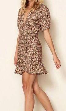 The East Order Alix Bohemian Paisley Floral Tiered Women XS RTR $169 Mini Dress