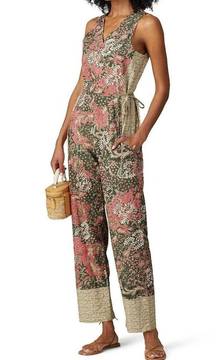 Warm Nico Floral Jumpsuit in Big Green Pink Floral 1 Womens Outfit Set