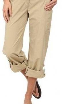 NWT Exofficio Nomad ROLL-UP PANT Sz 8 Khaki