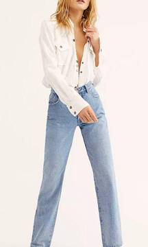 High Waisted Straight Jeans