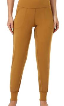 Buttery Soft High Waisted Joggers - Golden Brown