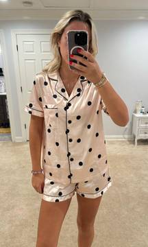 Satin Polka Dot Pajama Set