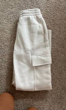 White Cargo Sweat pants