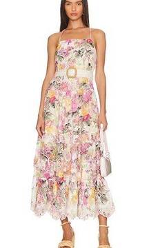 Hemant & Nandita Revolve Muticolor Floral Maxi Tea Dress Size M