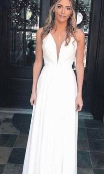 Faviana White Prom Dress