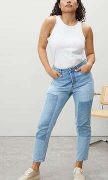 - The Curvy ’90s Cheeky Jeans Patch Straight Leg Extra High-Rise