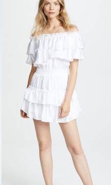 white ruffle dress