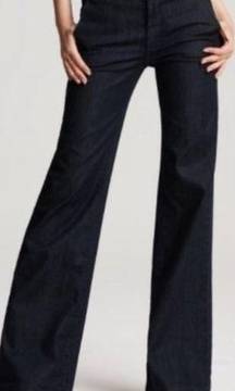 Vince Wide Leg Fonda Trouser Dark Wash