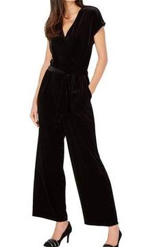 Alfani Black Velvet surprlise jumpsuit M