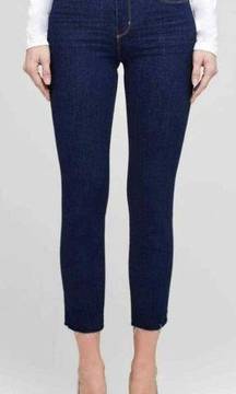 L’AGENCE Women’s Sada High Rise Cropped Jean in Lexington Wash size 30