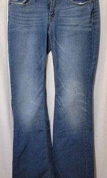 Bongo Women's Jeans Bootcut Blue Denim Size 7 Stretch Mid Rise