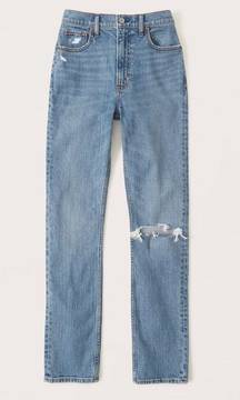 Abercrombie Curve Love Ultra High Rise 90s Slim Straight Jean