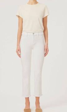 Maria Ankle high rise Instastraight White Jeans