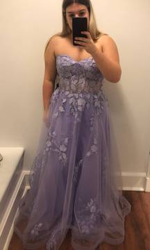 Purple Tulle Prom Dress