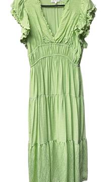 Green maxi dress