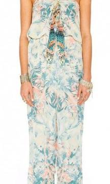 NWT  100% Silk Garden of Dreams Front Tie Jumpsuit