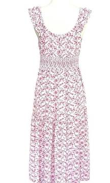 In Bloom by Jonquil floral midi Nightgown nap dress cottage coquette pink medium