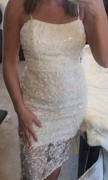 White Sequin Dress