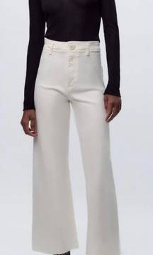 ZARA Flared White Jeans