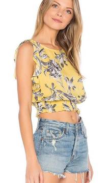 Hallie Crop Top In Yellow