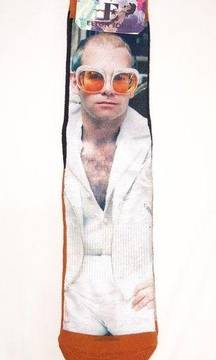 Elton John Socks Adult White Jacket Good Luck Socks NEW